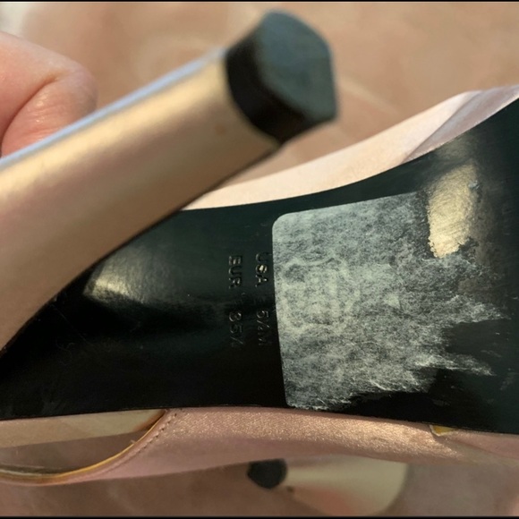 Nina satin champagne bow slingback size 5 1/2 - Picture 6 of 8